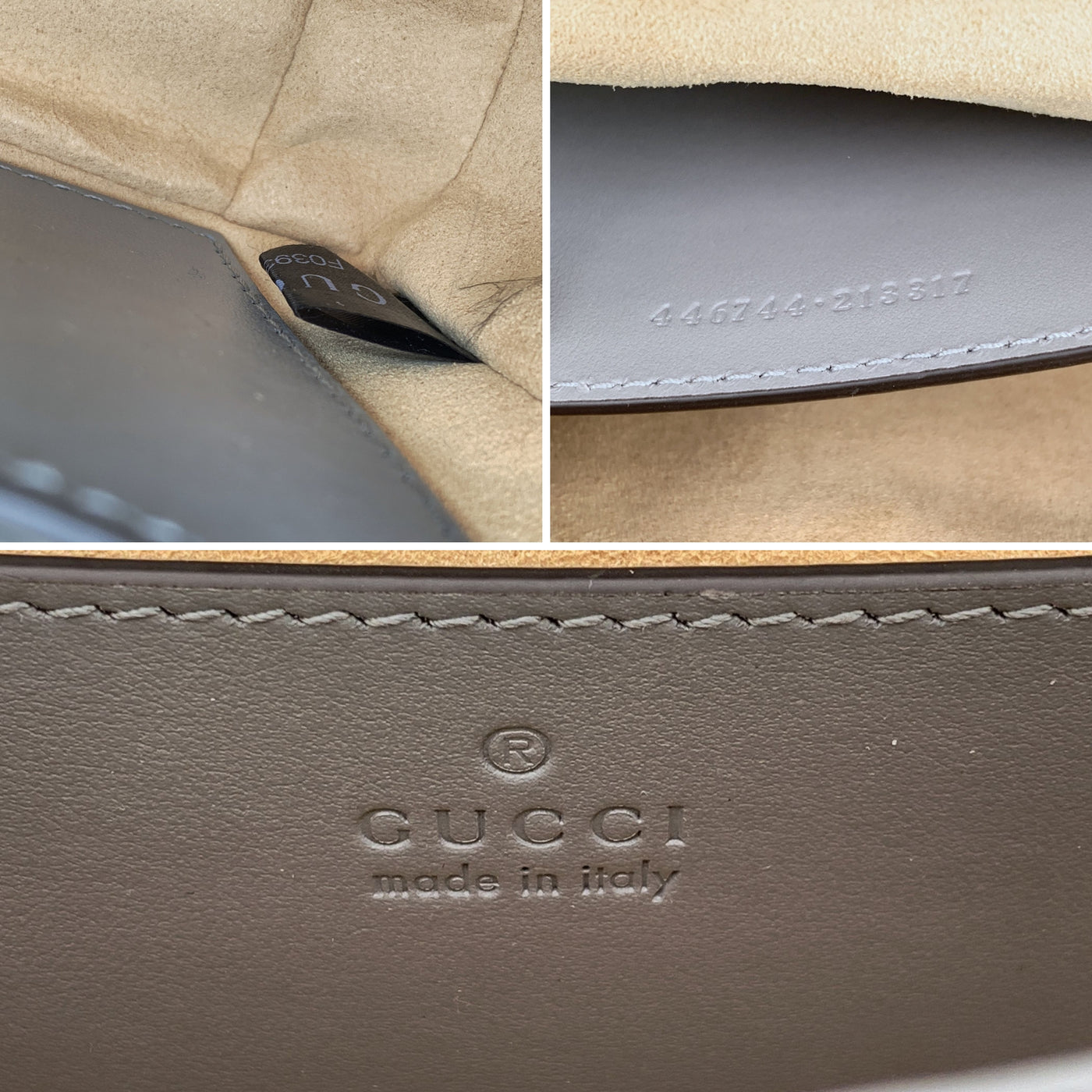 Gucci Grey Quilted Leather Mini GG Marmont Matelassè Crossbody Bag