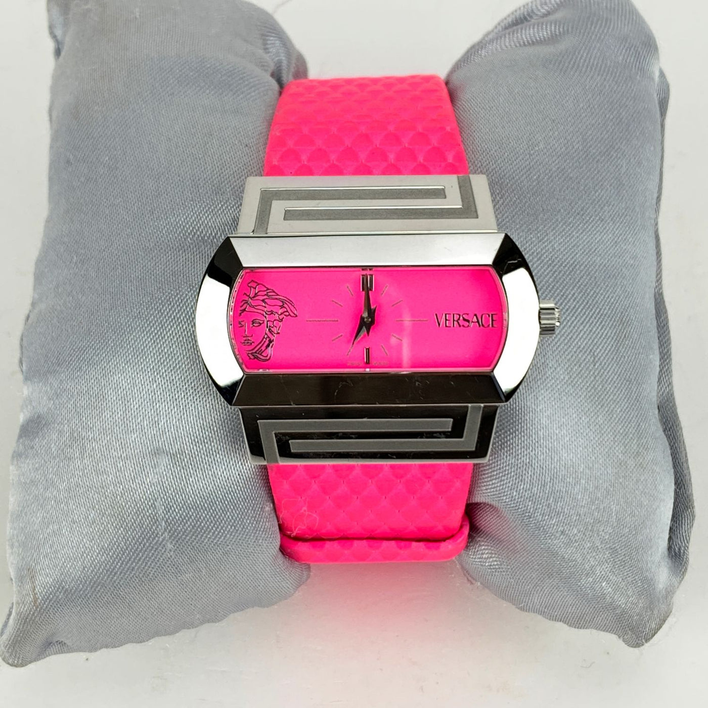 Versace Fluo Pink Fuchsia PSQ 99 Ladies Hippodrome Wrist Watch