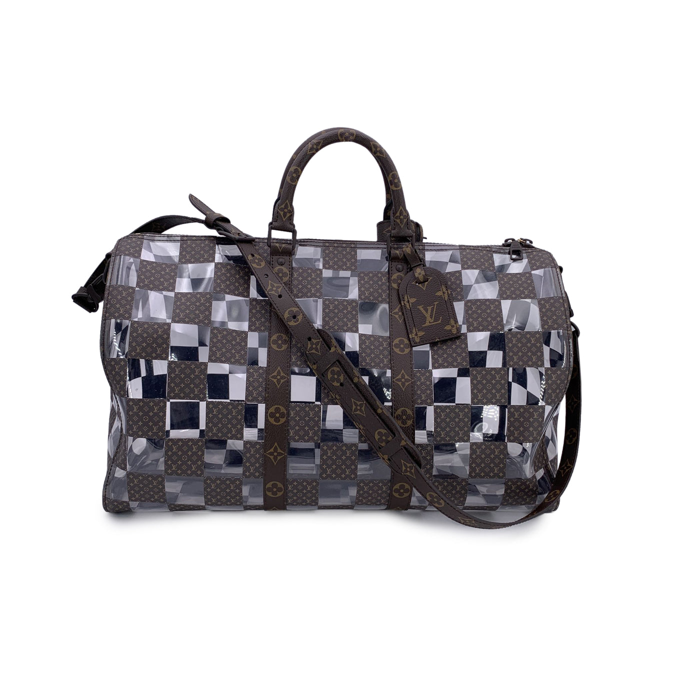 Louis Vuitton Monogram Chess Keepall Bandouliere 50 Duffle Bag