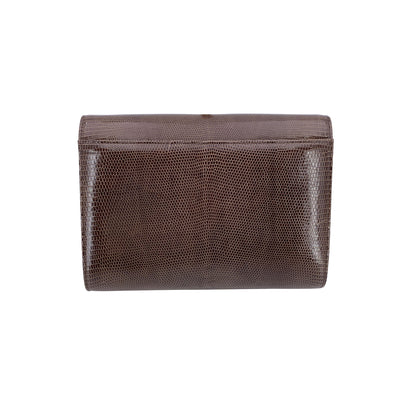 Yves Saint Laurent Vintage Brown Leather Convertible Shoulder Bag