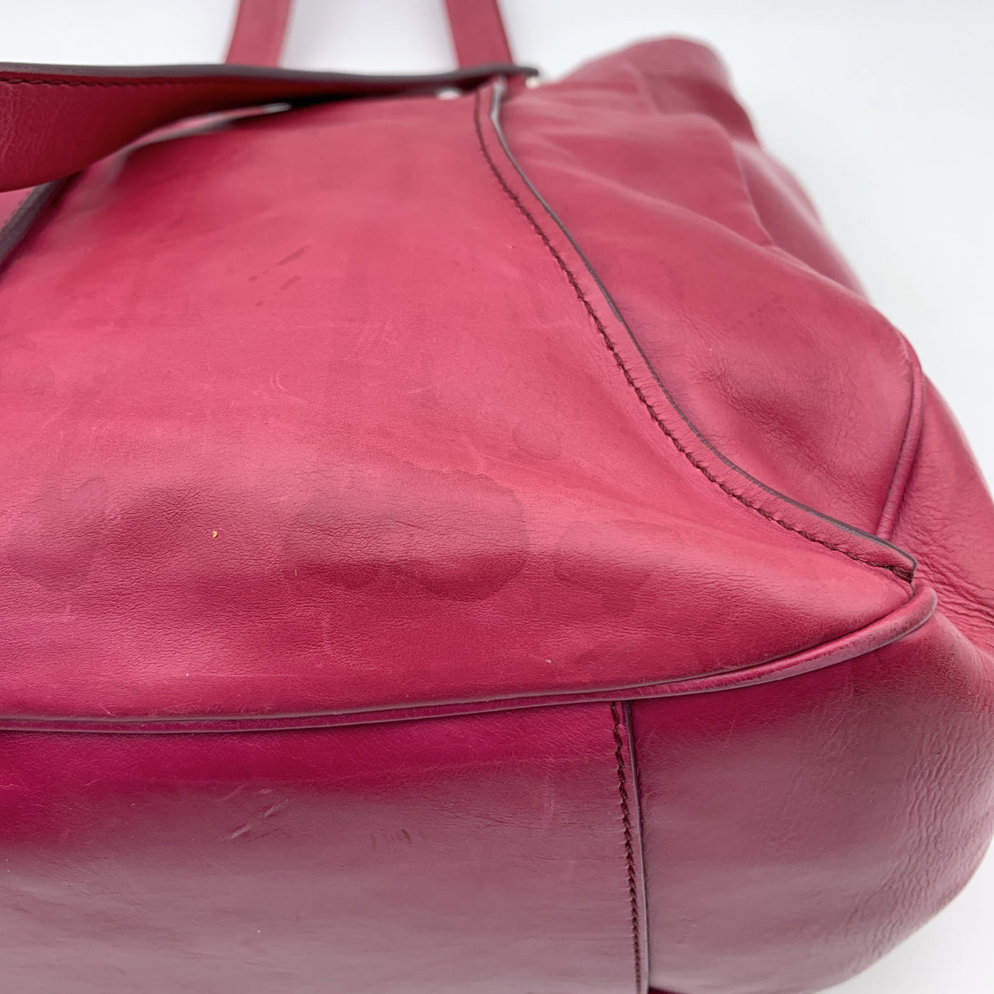 Celine Pink Purple Leather Tote Shoulder Bag with Spheres