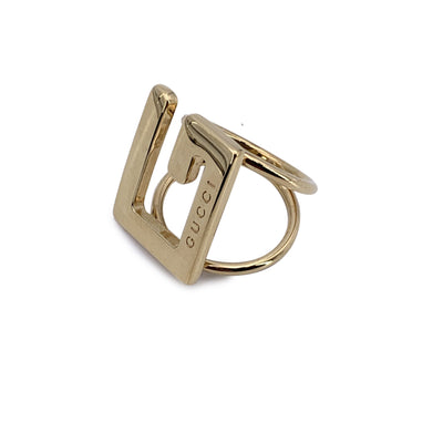 Gucci Gold Metal G Logo Scarf Ring Holder Accessory