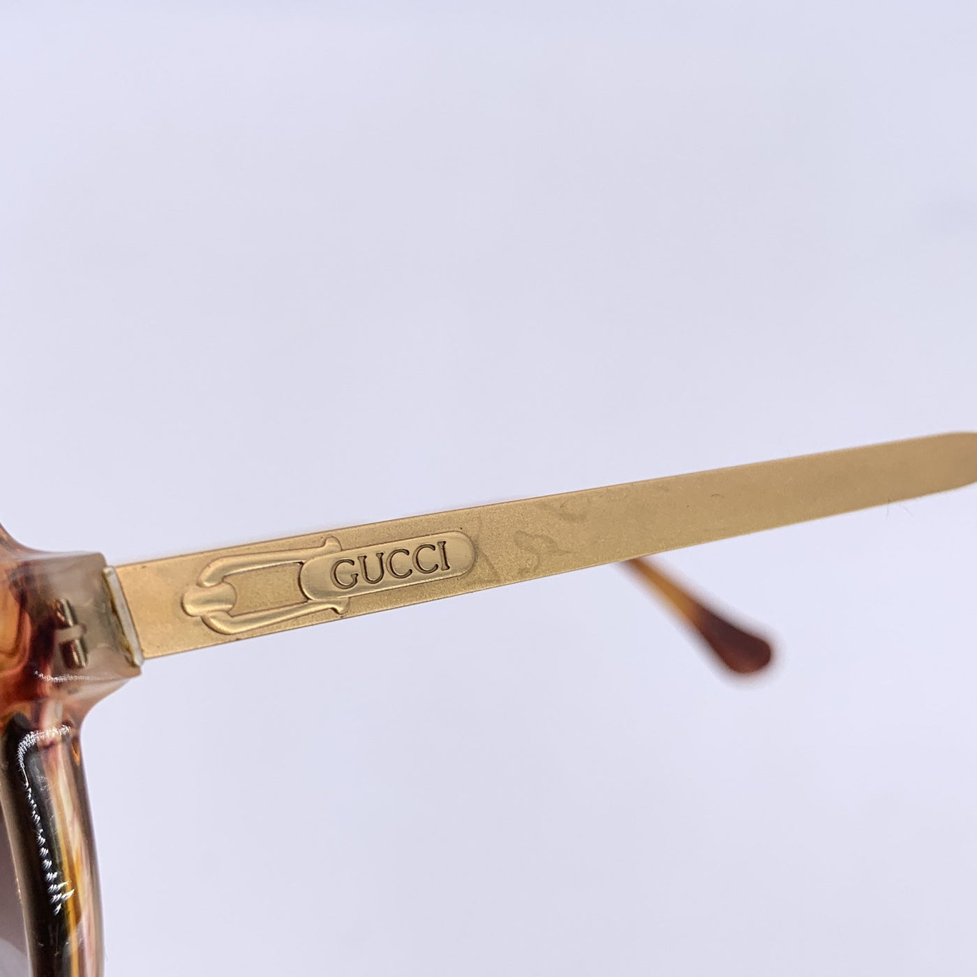 Gucci Vintage Clear Brown Sunglasses GG 2186 55/15 140mm