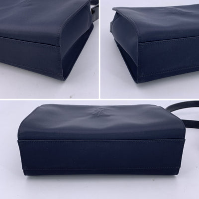 Yves Saint Laurent Vintage Black Satin YSL Logo Shoulder Bag