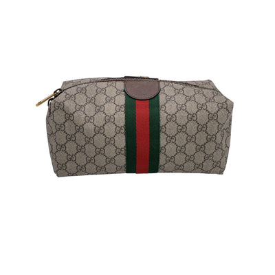 Gucci Vintage Monogram Canvas Ophidia Clutch Wash Cosmetic Bag