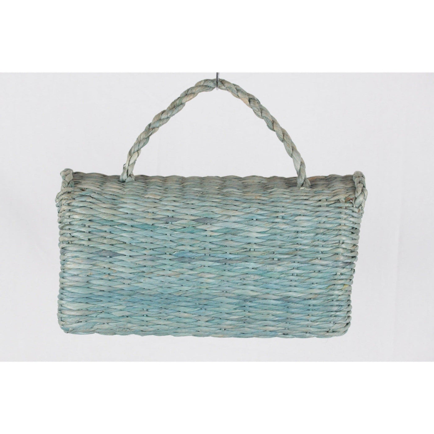 Roberta di Camerino Vintage Green Woven Raffia Straw Handbag Bag