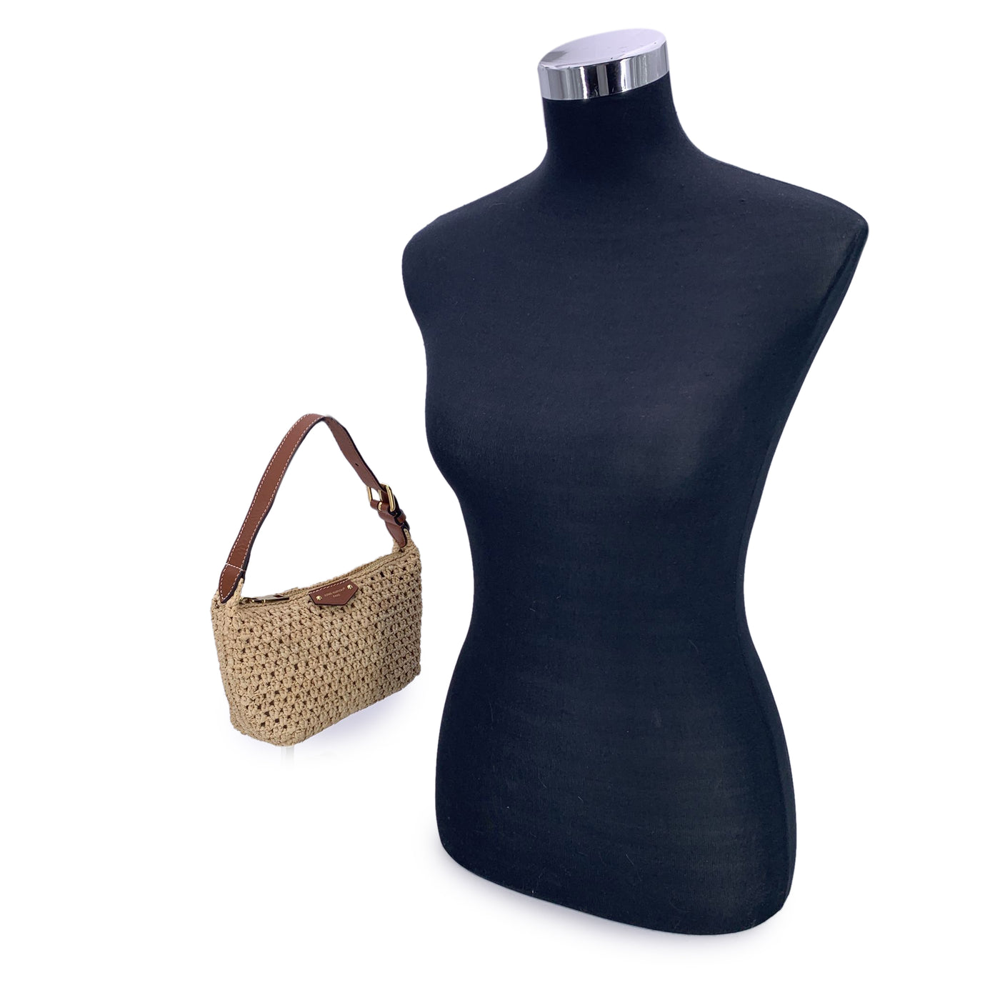 Louis Vuitton Beige Raffia Straw Hills Pochette Shoulder Bag M14304
