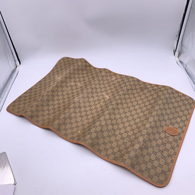 Gucci Vintage Monogram Canvas Travel Tie Holder Case with Defects