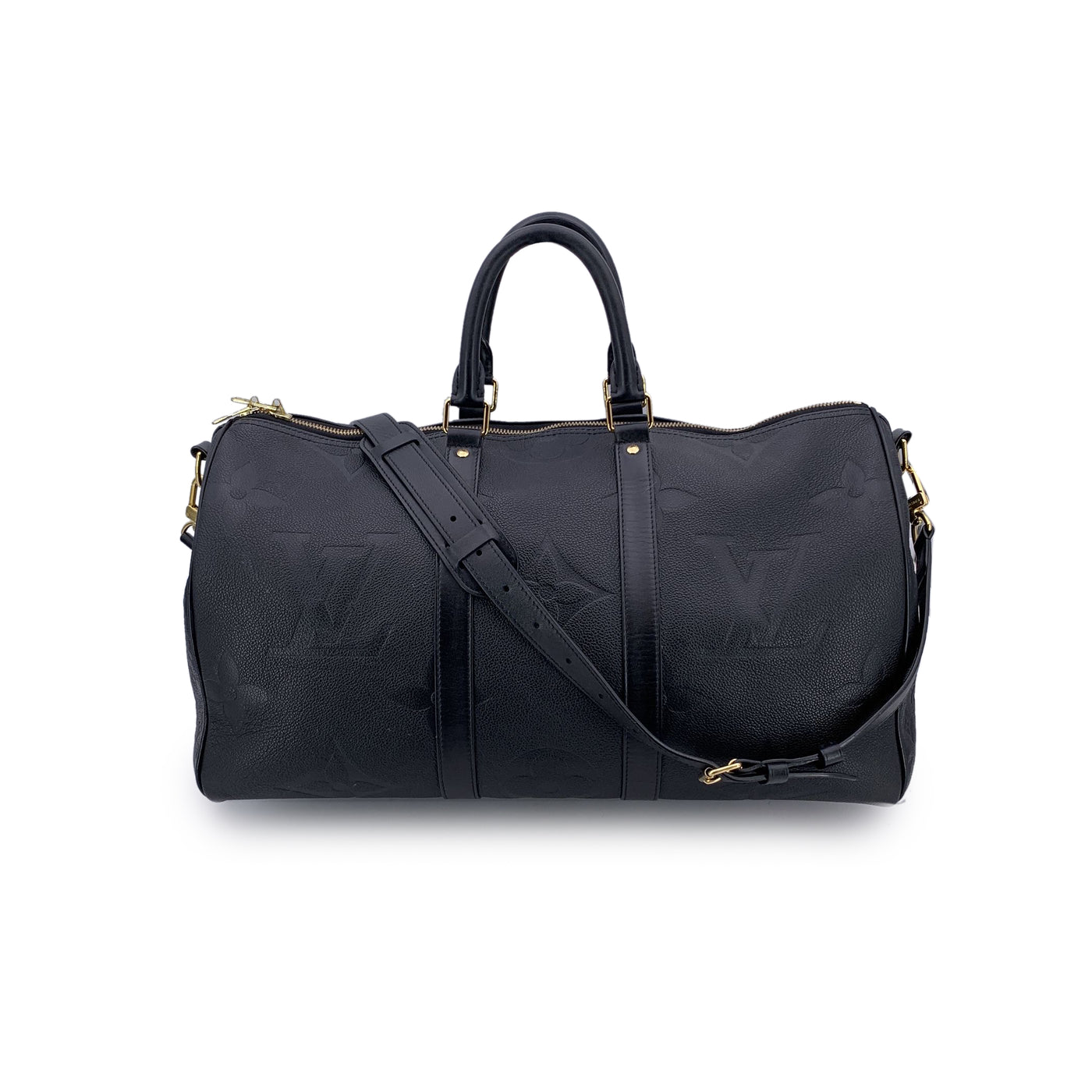 Louis Vuitton Black Monogram Empreinte Geant Keepall 45 M45532 Bandoulière