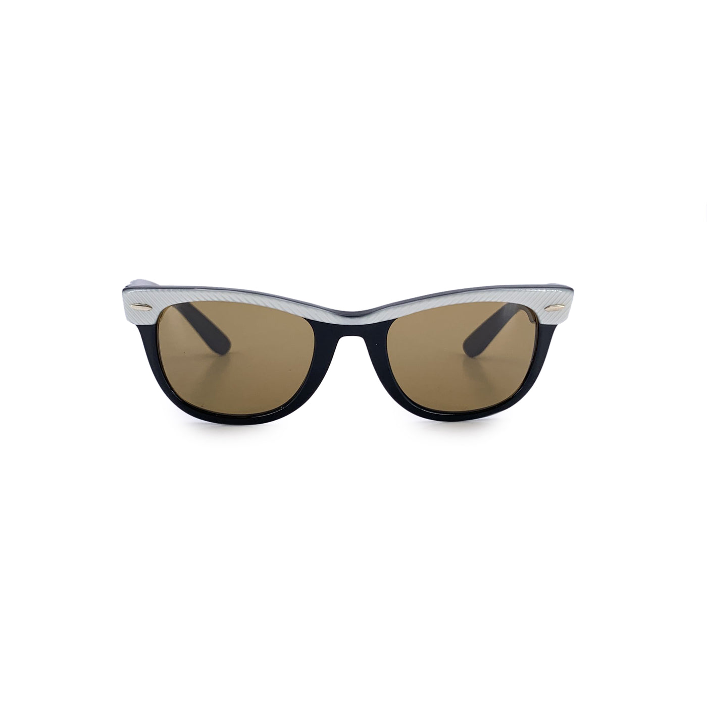 Ray-Ban B&L Vintage Black White Acetate Wayfarer RB 5022 Sunglasses