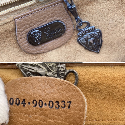 Gucci Vintage Light Brown Leather Convertible Bag Shoulder Bag