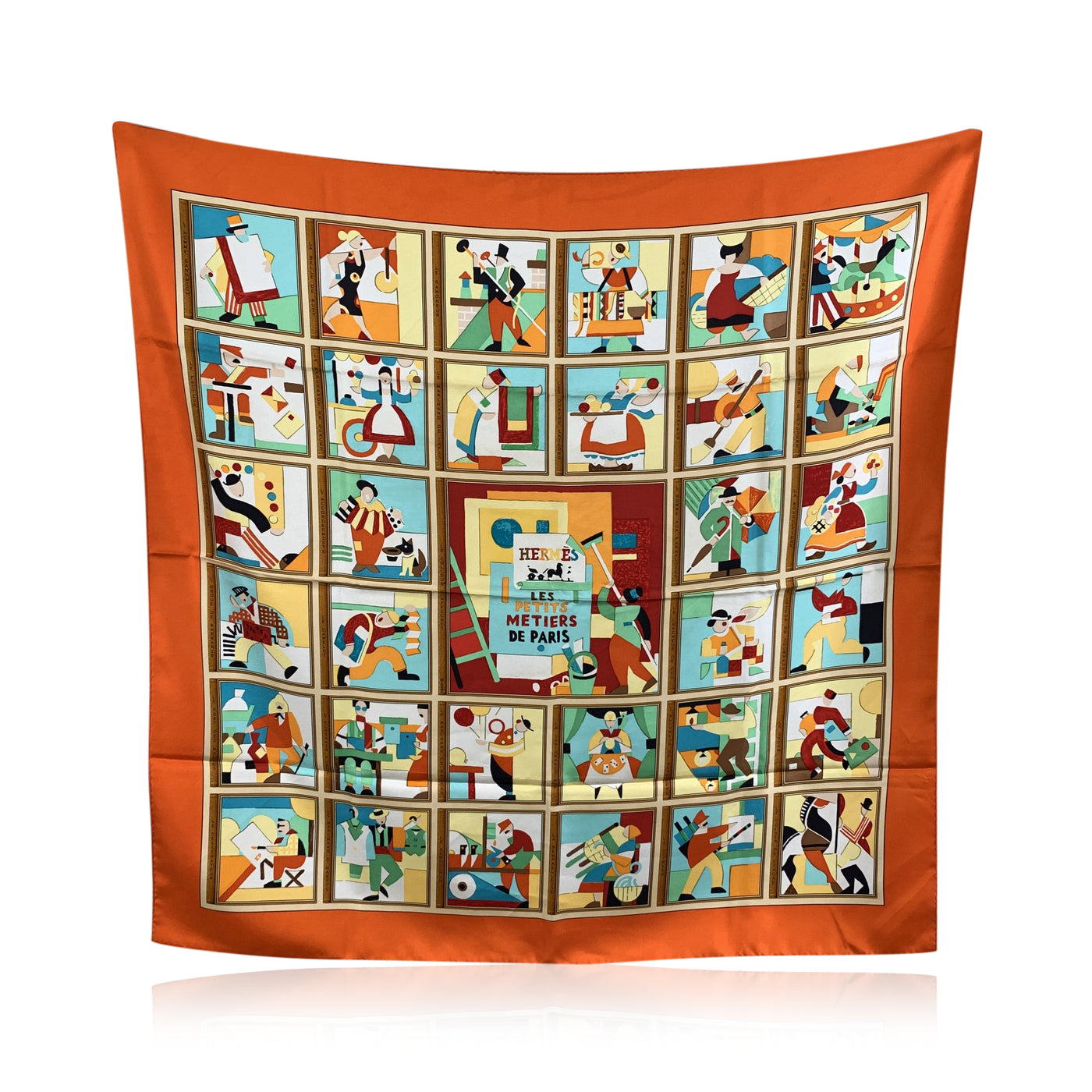 Hermes Paris Silk Scarf Les Petits Métiers de Paris 2006 Petrossian