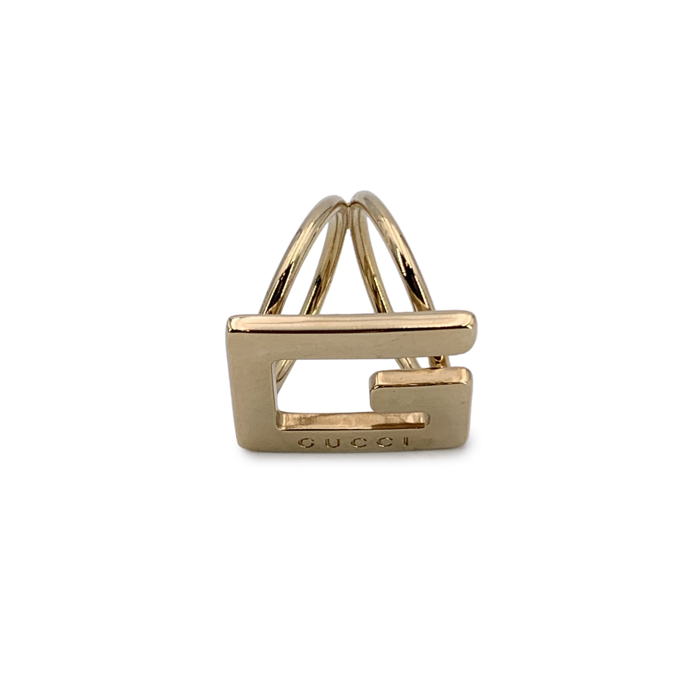 Gucci Gold Metal G Logo Scarf Ring Holder Accessory