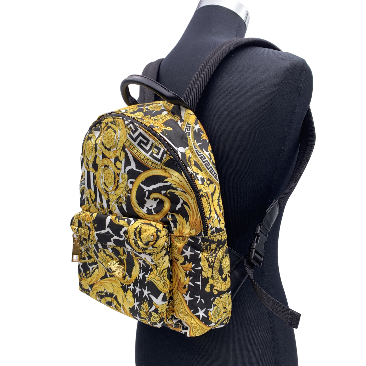 Versace Nylon Baroque Medusa Small Backpack Shoulder Bag