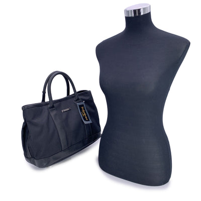 Yves Saint Laurent Pour Homme Vintage Black Nylon Tote Bag