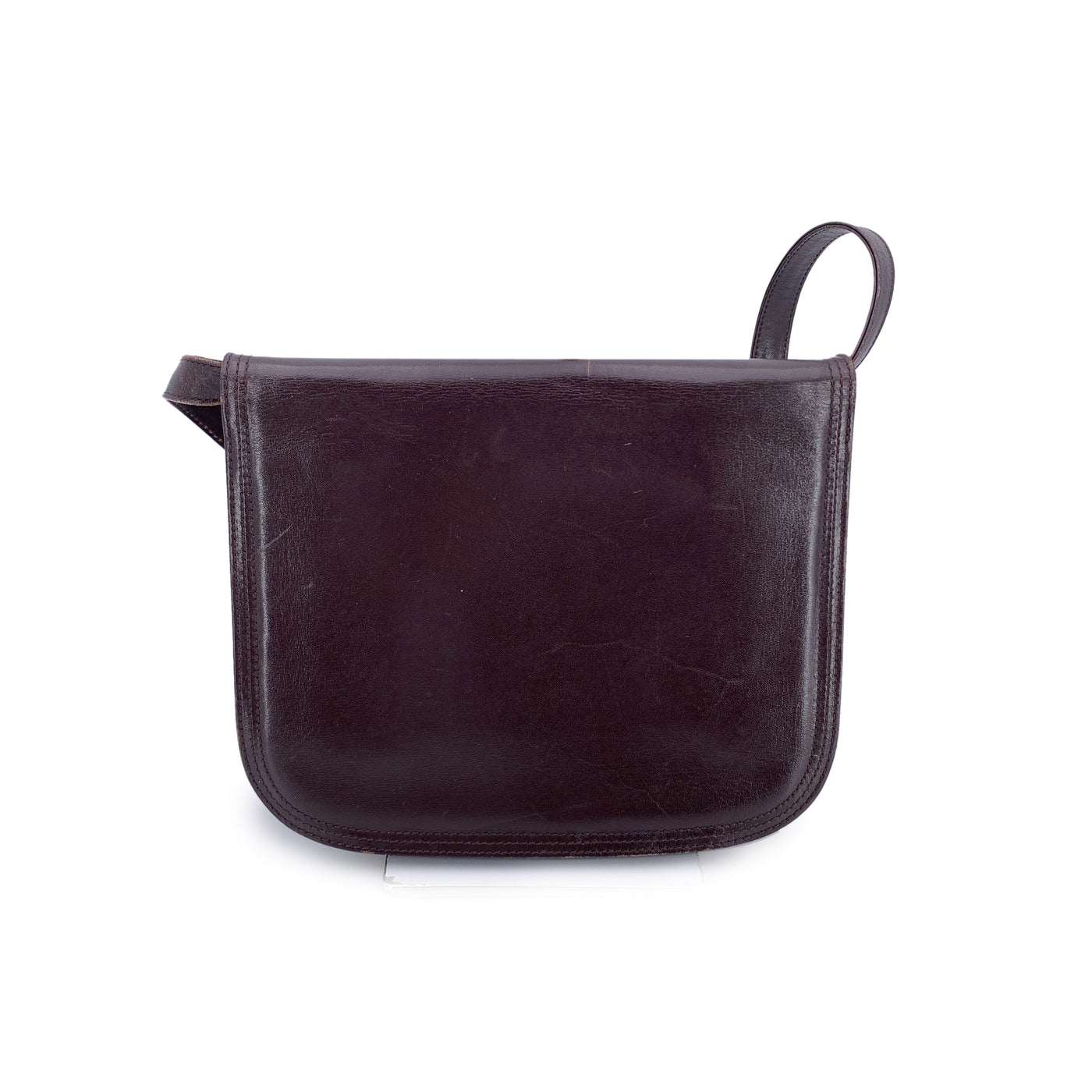 Yves Saint Laurent Vintage Brown Leather Convertible Shoulder Bag