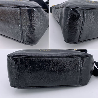 Yves Saint Laurent Black Patent Leather Y-Mail Shoulder Bag