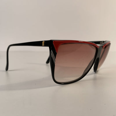 Roberta di Camerino Vintage Black Red Square Sunglasses R56 - OPHERTY & CIOCCI