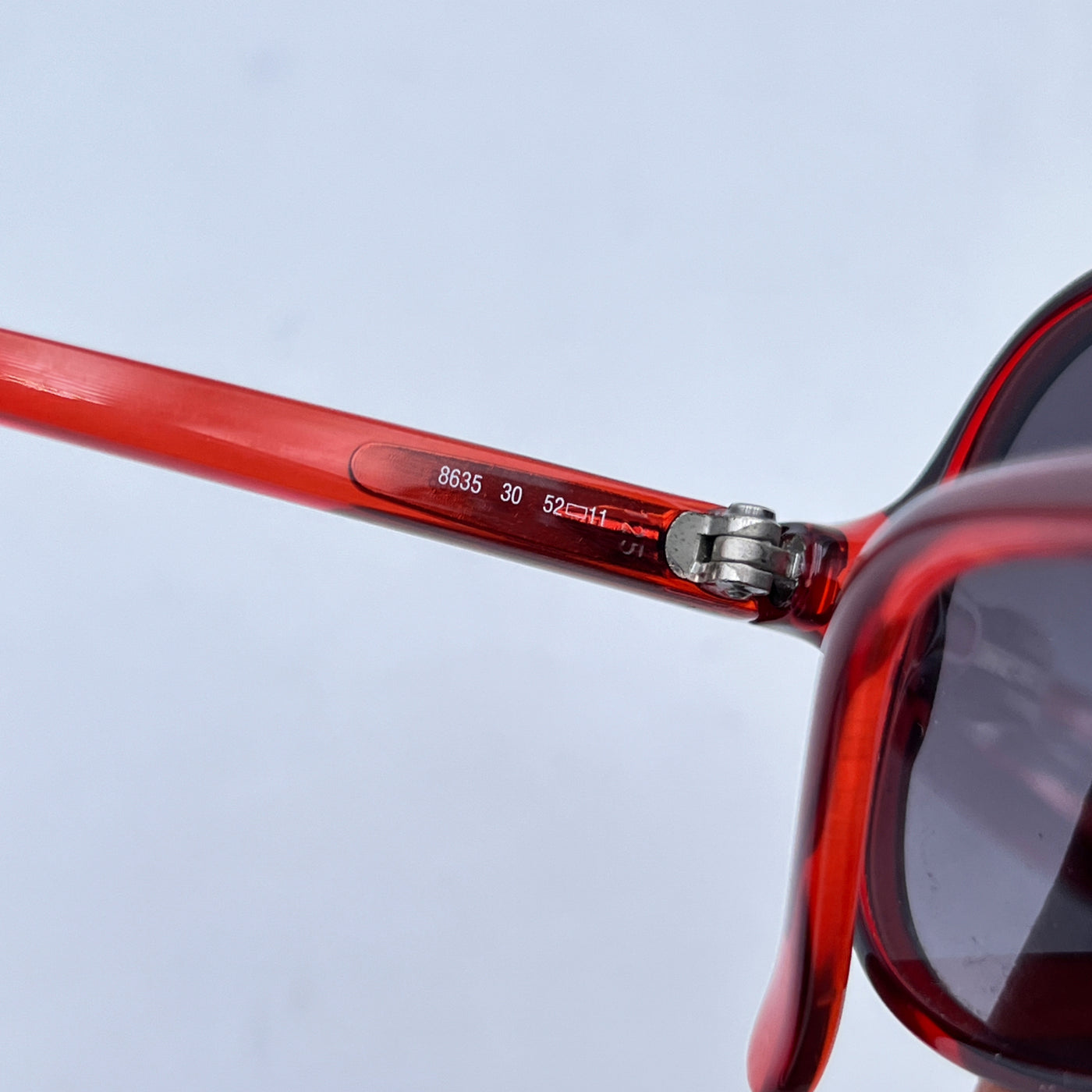 Terri Brogan Vintage Red Acetate Optyl 8635 52/11 Sunglasses