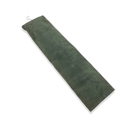 Hermes Vintage Green Suede Silk Lining Necktie Holder Rack Case