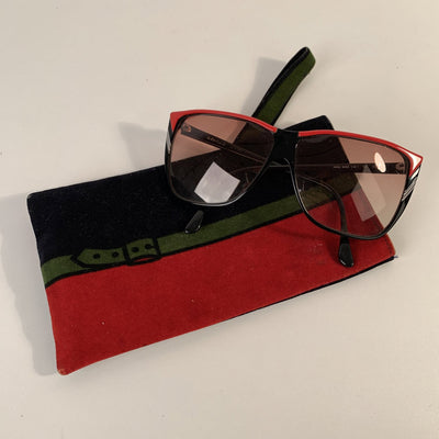 Roberta di Camerino Vintage Black Red Square Sunglasses R56 - OPHERTY & CIOCCI